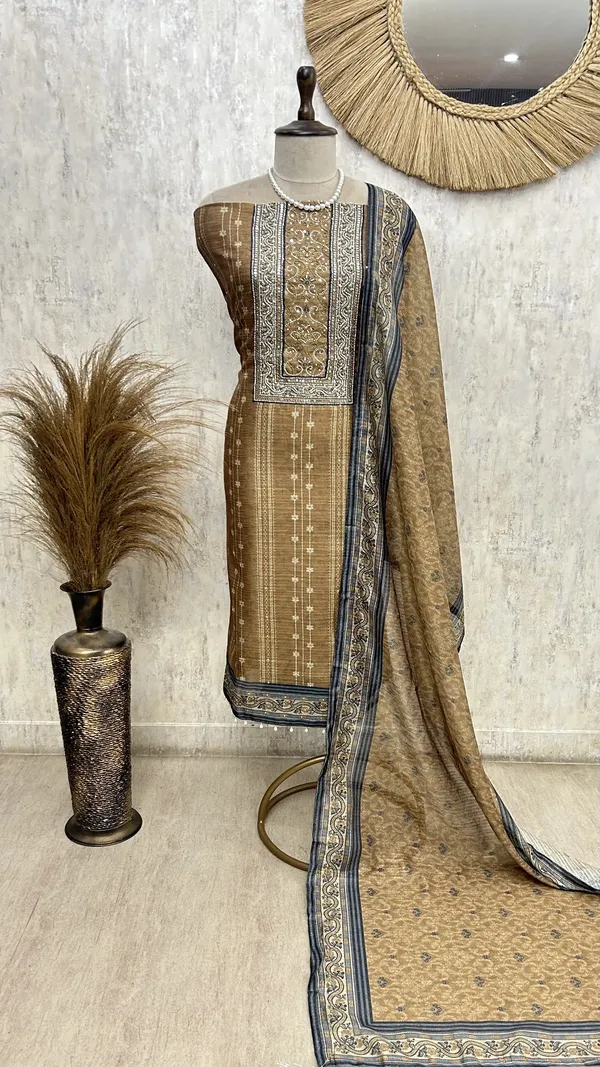 Regal_Plum_Elegance_Unstiched_Suit_Olive_Yellow