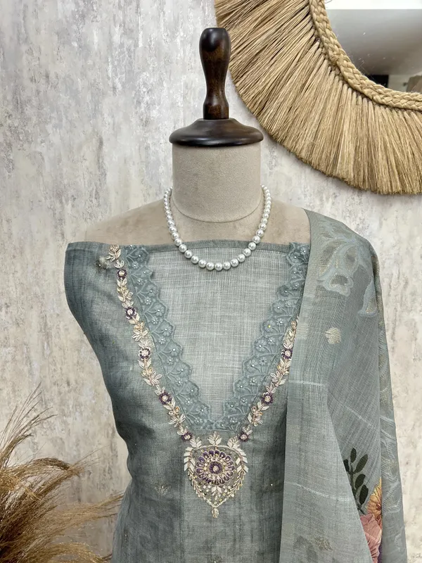 Teal_Heirloom_Elegance_Unstiched_Suit_Grey_1