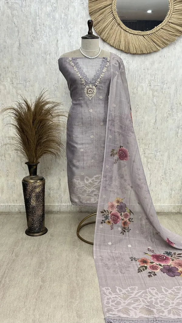 Teal_Heirloom_Elegance_Unstiched_Suit_Light_Lavender