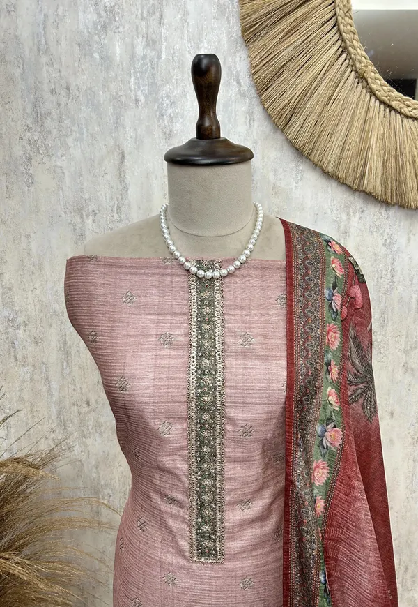 Peacock_Bloom_Unstiched_Suit_Rust_Orange_With_Golden_Embroidery
