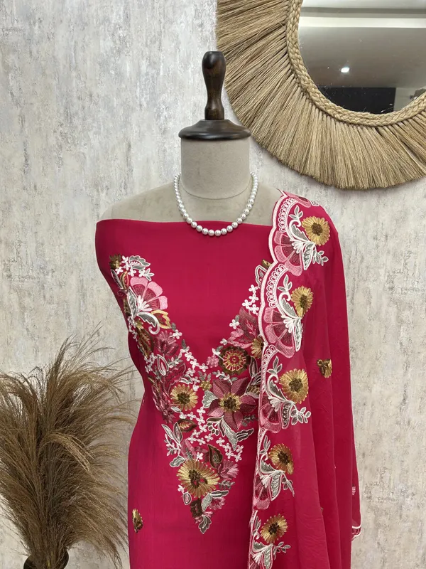 Blossom_Grace_Unstiched_Suit_Dark_Pink