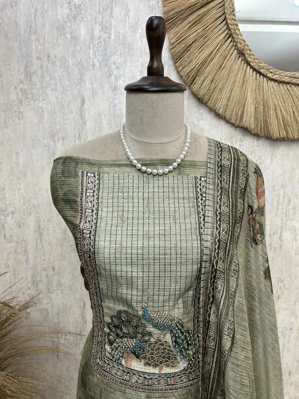 Peacock_Garden_Elegance_Unstiched_Suit_Metallic_Green