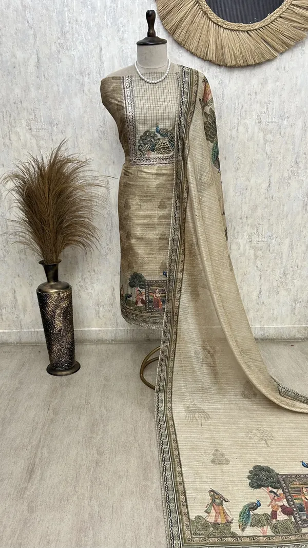 Peacock_Garden_Elegance_Unstiched_Suit_Brown