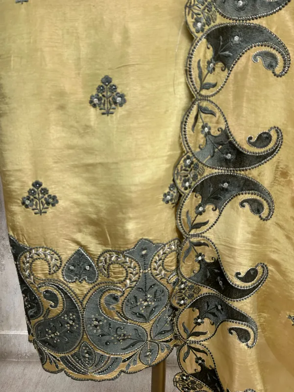 Antique_Elegance_Unstiched_Suit_Olive_Yellow