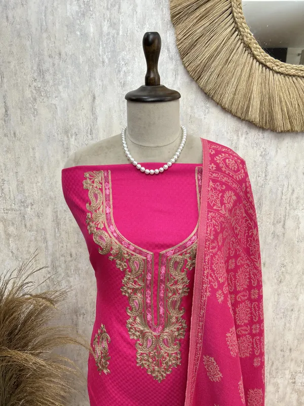 Royal_Teal_Unstiched_Suit_Hot_Pink