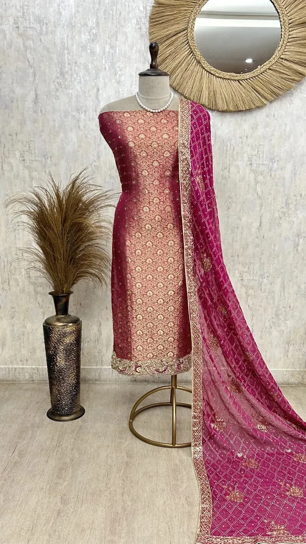 Festive_Elegance_Unstiched_Suit_Magenta_Pink