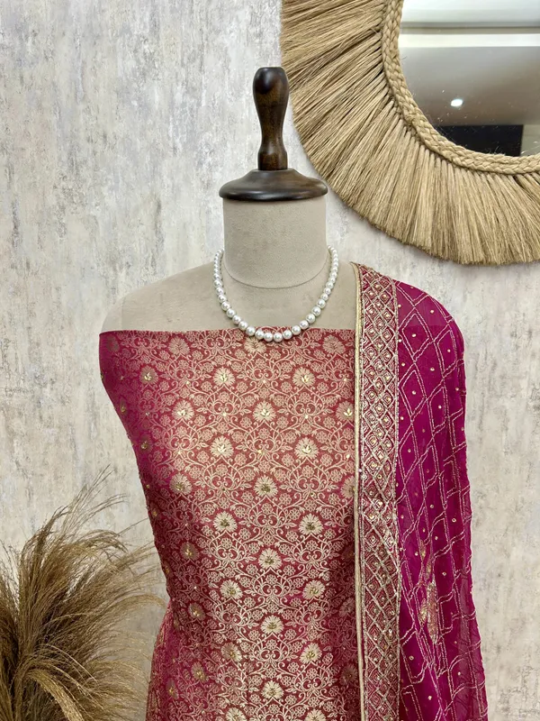 Festive_Elegance_Unstiched_Suit_Magenta_Pink