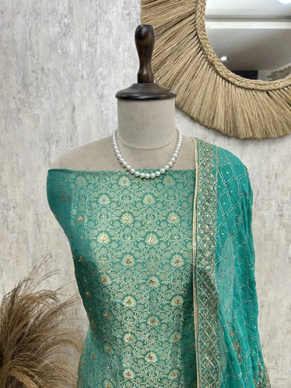 Festive_Elegance_Unstiched_Suit_Turquoise