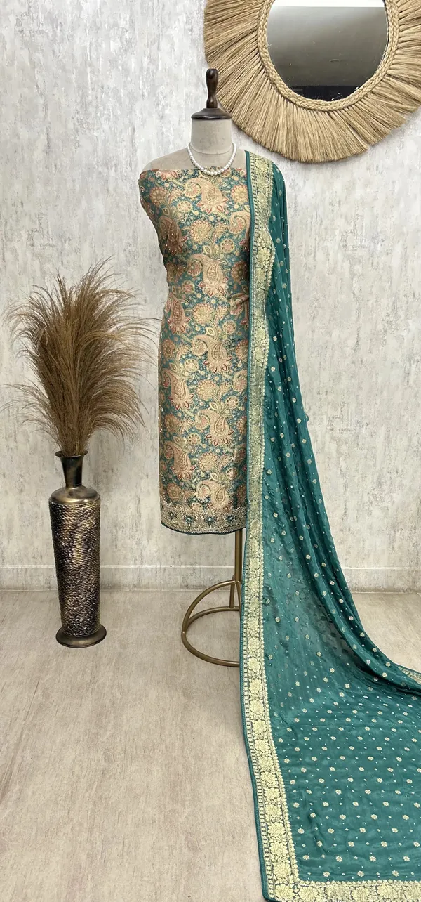 Verdant_Silk_Harmony_Unstiched_Suit_Teal_Green