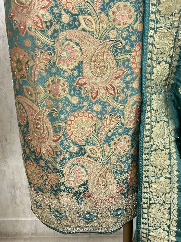 Verdant_Silk_Harmony_Unstiched_Suit_Teal_Green