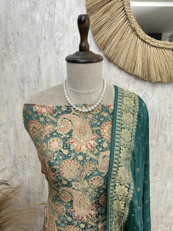 Verdant_Silk_Harmony_Unstiched_Suit_Teal_Green