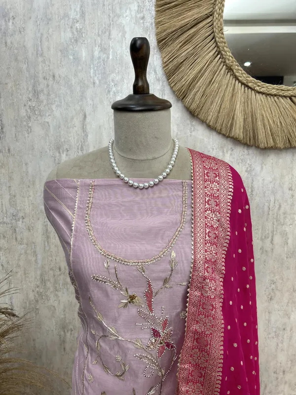 Maheshwari_Unstitched_Suit_With_Floral_Hand_Embroidery_Dull_Pink