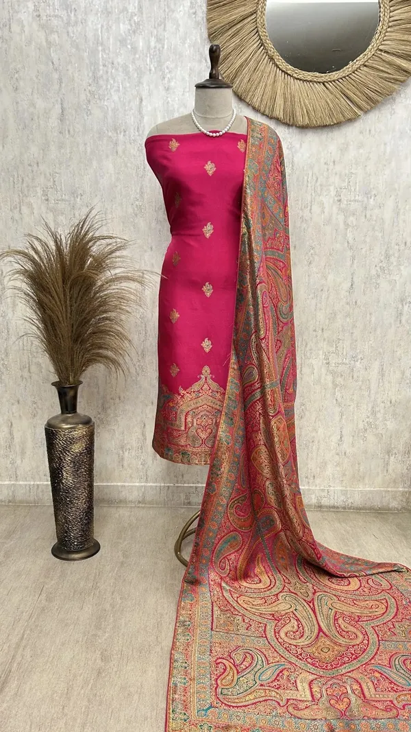 Fine_Silk_Unstitched_Suit_With_Position_Print_Magenta_Pink