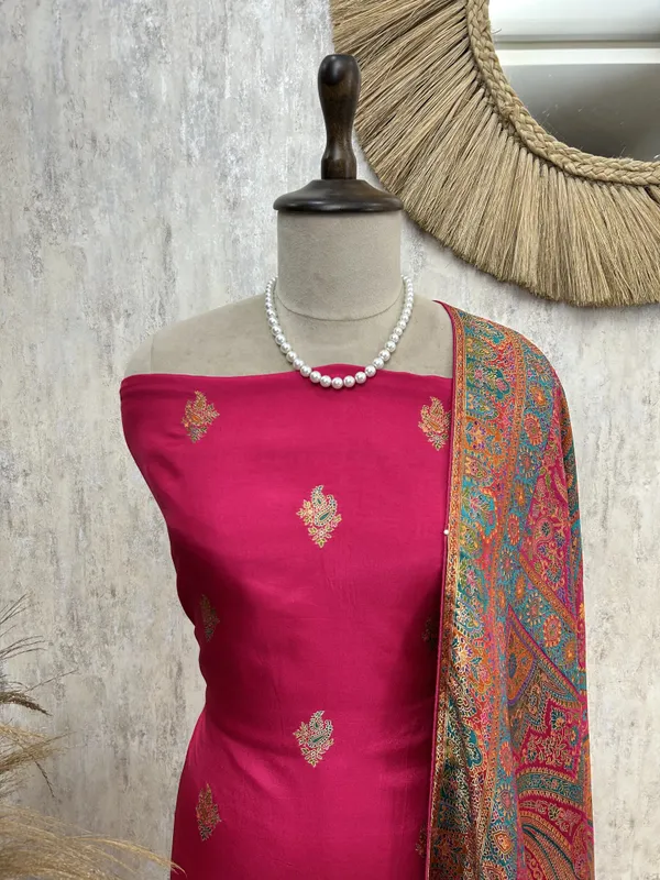 Fine_Silk_Unstitched_Suit_With_Position_Print_Magenta_Pink