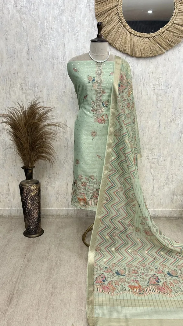 Folk_Motifs_Maheshwari_Unstitched_Suit_Sage_Green