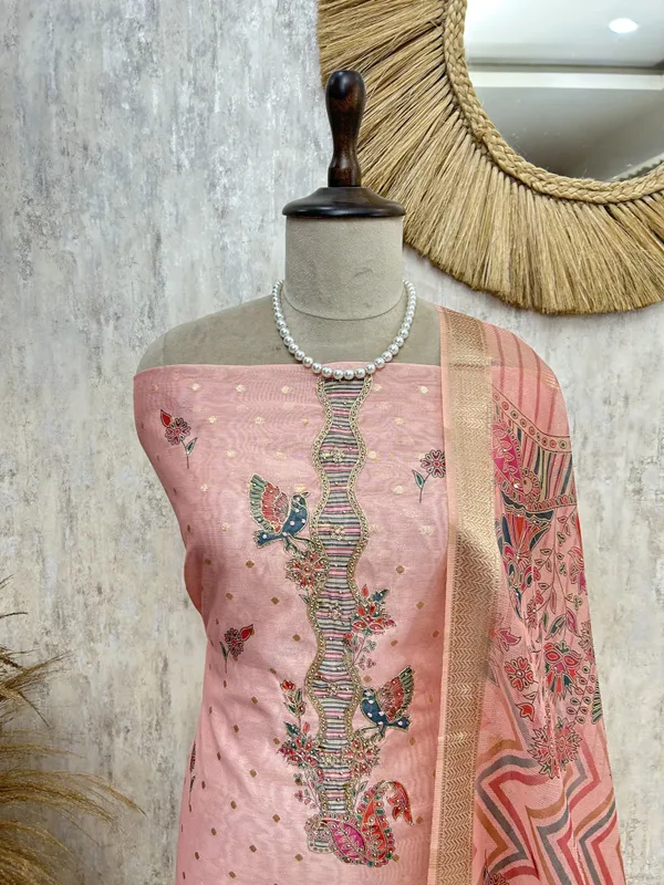 Folk_Motifs_Maheshwari_Unstitched_Suit_Crayola_Peach