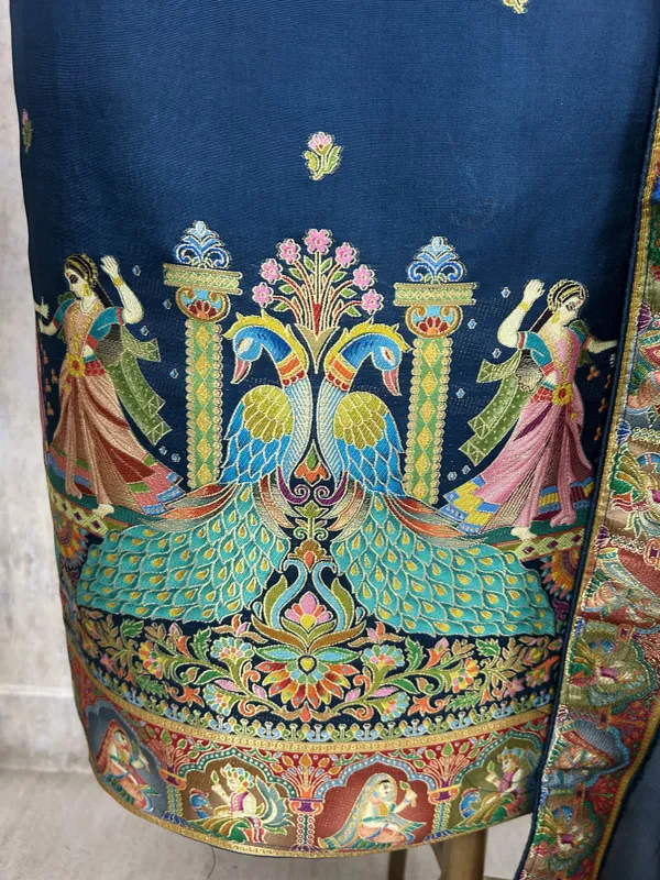 Fine_Silk_Unstitched_Suit_With_Folk_Motifs_Navy