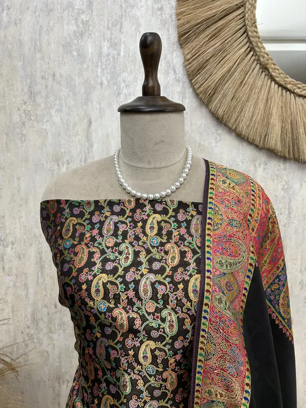 Luxurious_Silk_Unstitched_Suit_Black_2