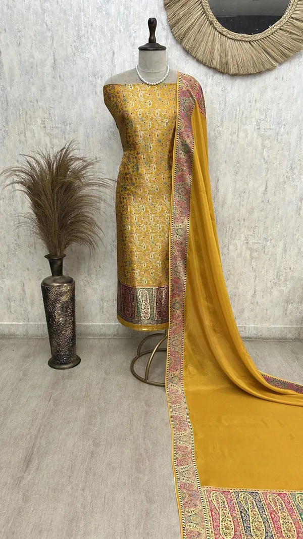 Luxurious_Silk_Unstitched_Suit_Mustard_Yellow