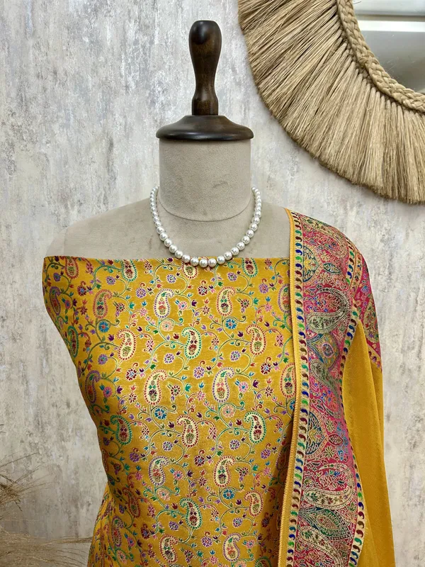 Luxurious_Silk_Unstitched_Suit_Mustard_Yellow
