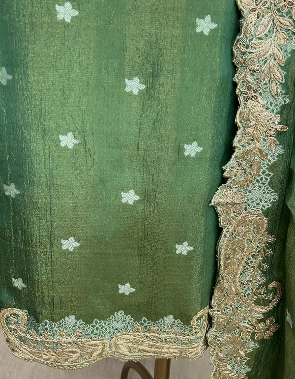 Zari_E_Gul_Tissue_Unstitched_Suit_With_Potli_Fun_Green