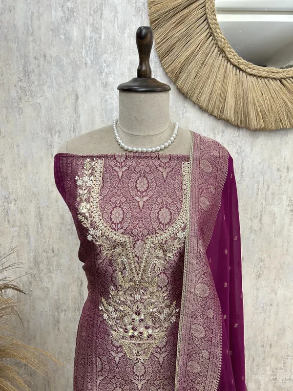 Brocade_Silk_Luxury_Unstitched_Suit_Dull_Lavender