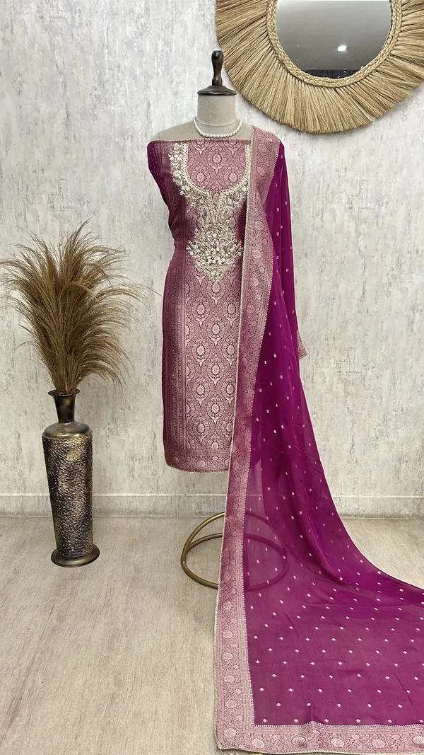 Brocade_Silk_Luxury_Unstitched_Suit_Dull_Lavender