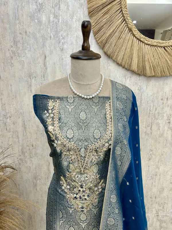 Brocade_Silk_Luxury_Unstitched_Suit_Muted_Blue