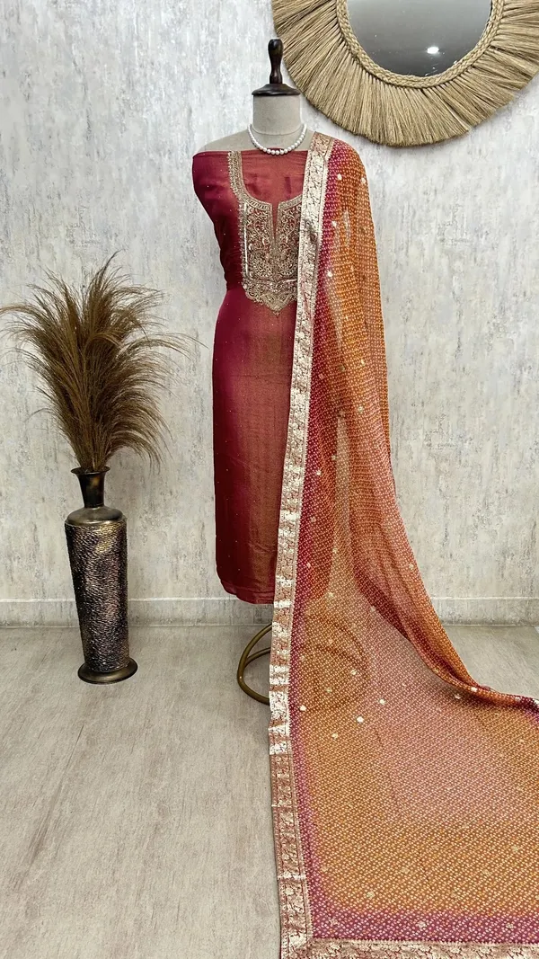 Gleam_Tissue_Unstitched_Suit_Dark_Pink