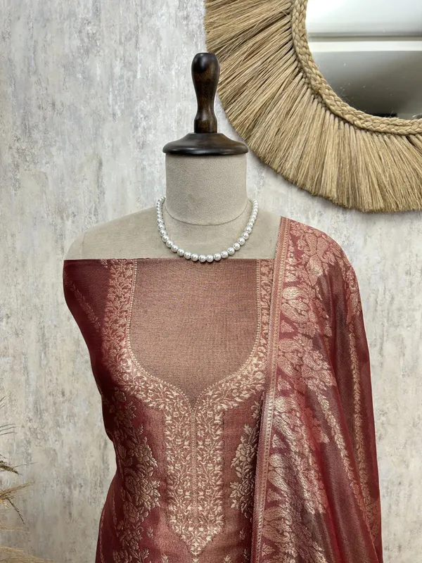 Fine_Silk_Luxury_Unstitched_Suit_Maroon