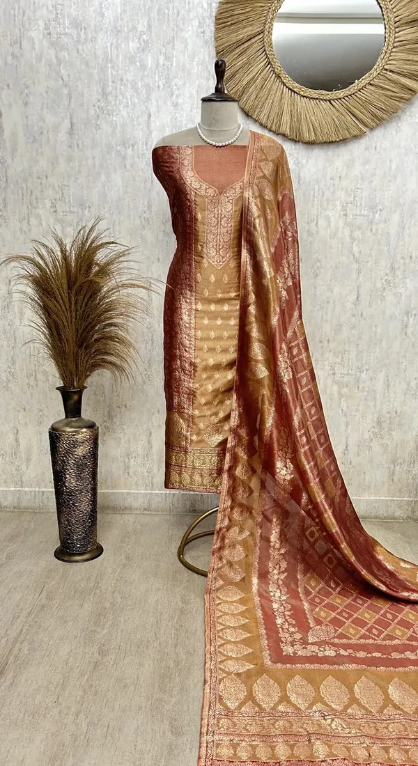 Fine_Silk_Luxury_Unstitched_Suit_Rust_Red