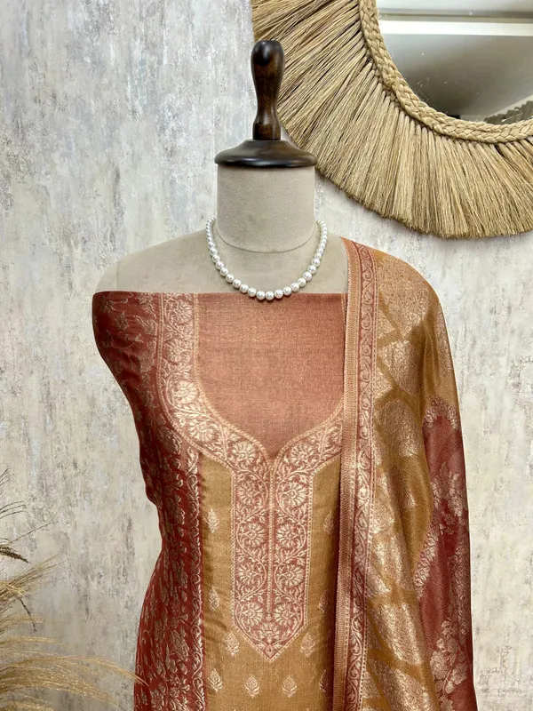 Fine_Silk_Luxury_Unstitched_Suit_Rust_Red