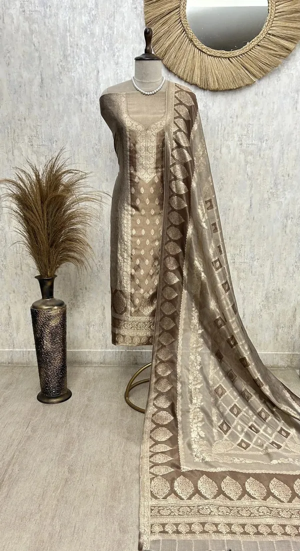 Fine_Silk_Luxury_Unstitched_Suit_Golden_Beige