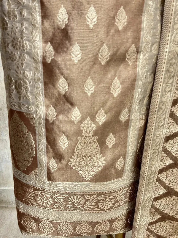 Fine_Silk_Luxury_Unstitched_Suit_Golden_Beige