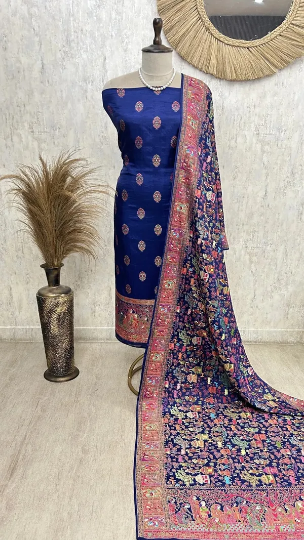 Traditional_Silk_Elegance_Unstitched_Suit_Navy