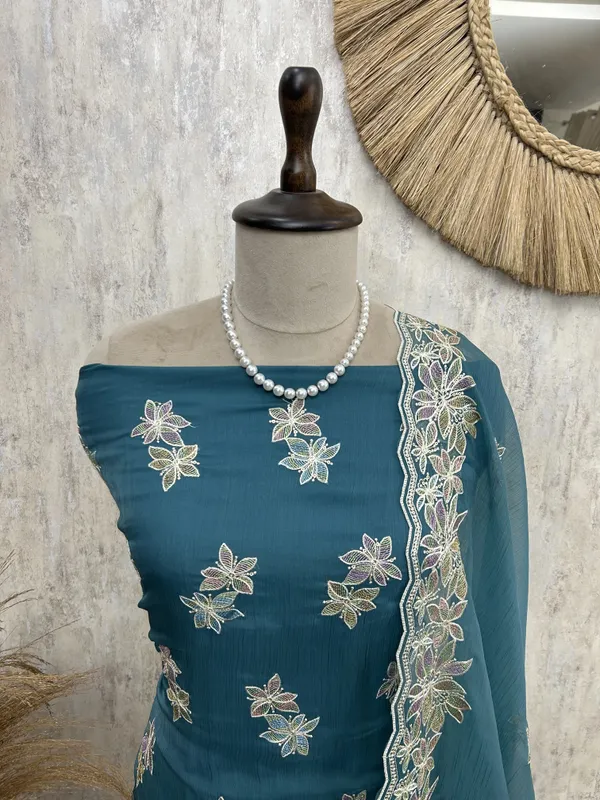 Chiffon_Organza_Unstitched_Suit_With_Floral_Embroidery_Sky_Blue_1