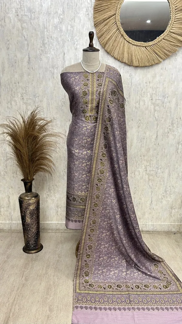 Kashmiri_Pashmina_Unstitched_Suit_Light_Lavender