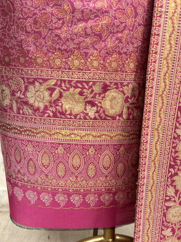Kashmiri_Pashmina_Unstitched_Suit_Magenta_Pink