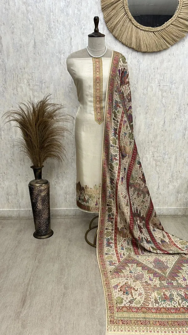 Rajwada_Elegance_Silk_Unstitched_Suit_Ivory