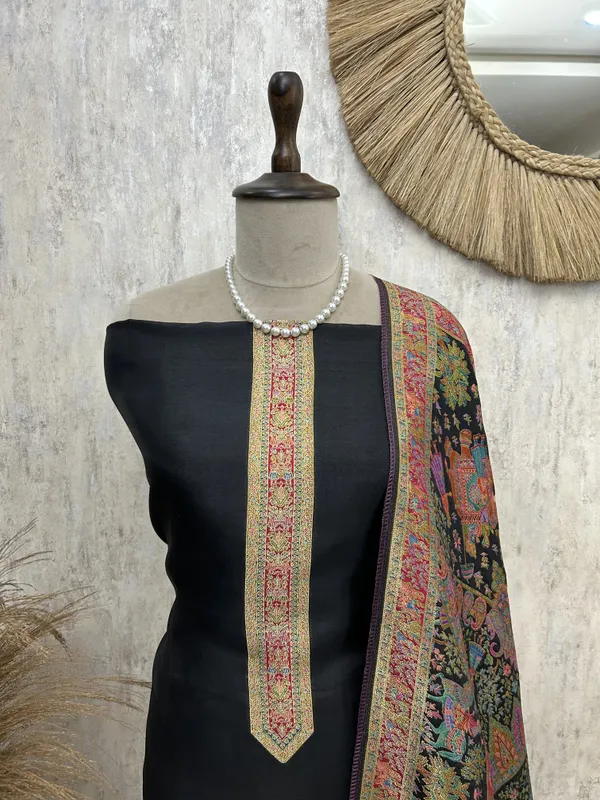 Rajwada_Elegance_Silk_Unstitched_Suit_Black_2