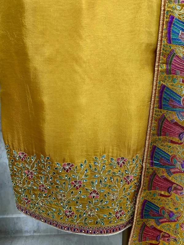 Royale_Opada_Silk_Unstitched_Suit_Set_Mustard_Yellow