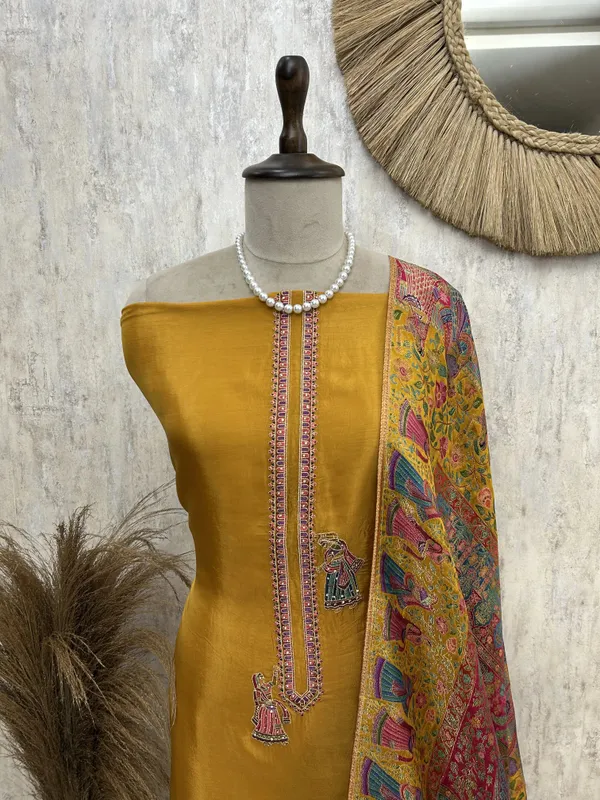 Royale_Opada_Silk_Unstitched_Suit_Set_Mustard_Yellow