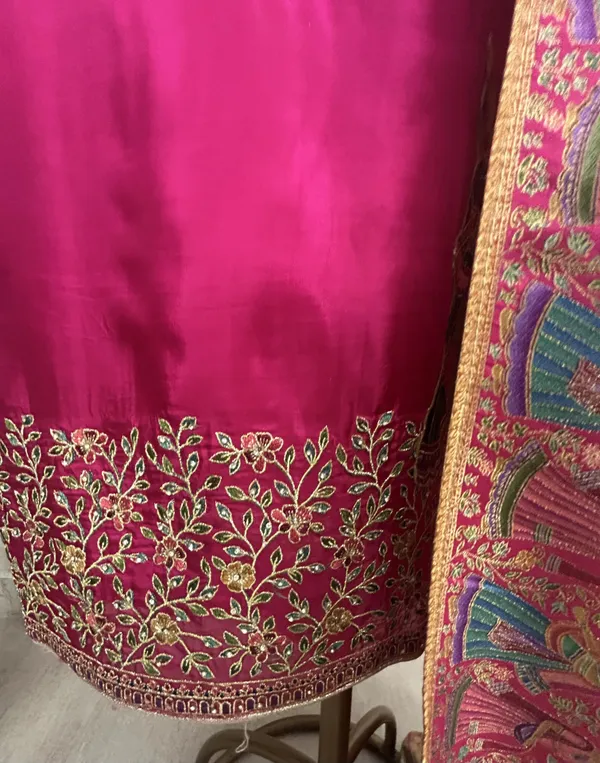 Royale_Opada_Silk_Unstitched_Suit_Set_Magenta_Pink
