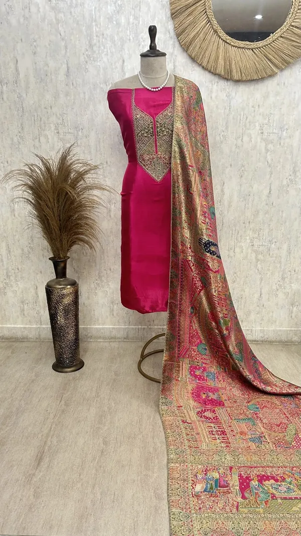 Royale_Silk_Unstitched_Suit_Magenta_Pink