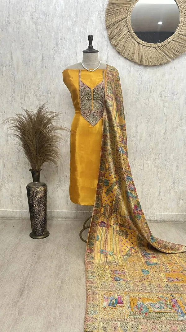 Royale_Silk_Unstitched_Suit_Mustard_Yellow