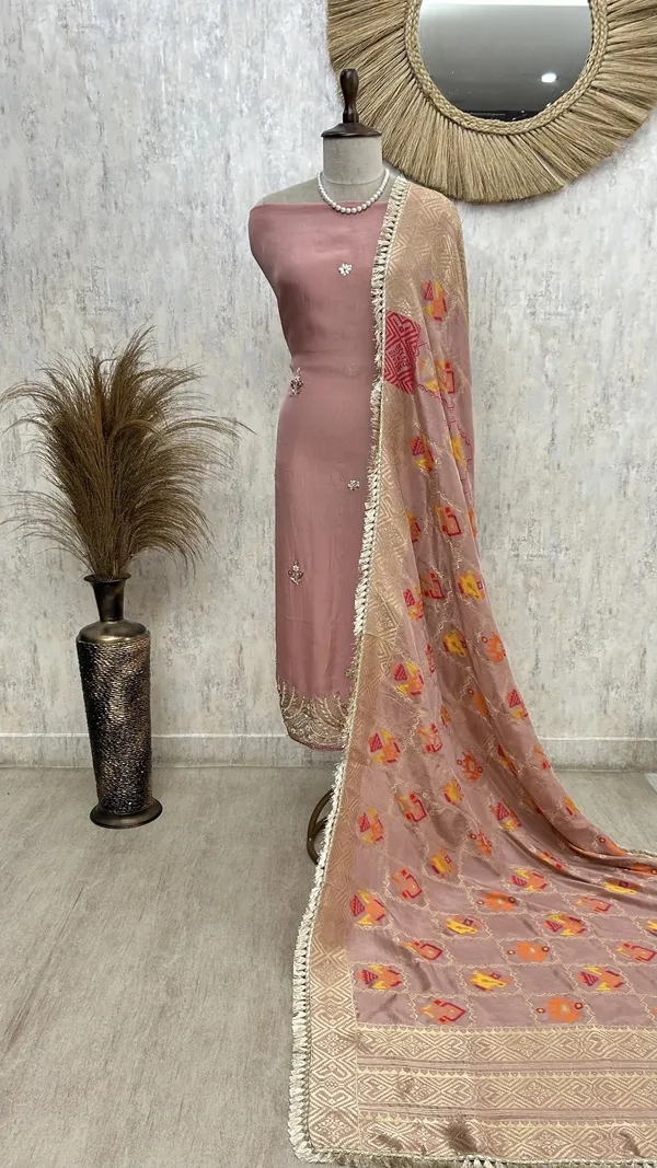 Premium_Organza_Handwork_Unstitched_Suit_Pink