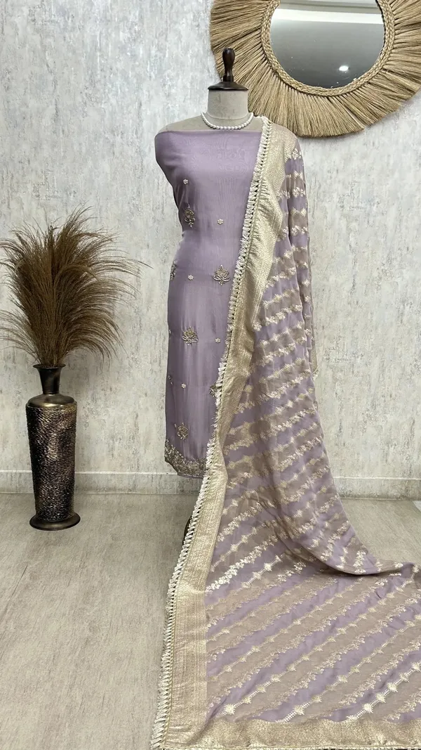 Premium_Organza_Handwork_Unstitched_Suit_Light_Lavender