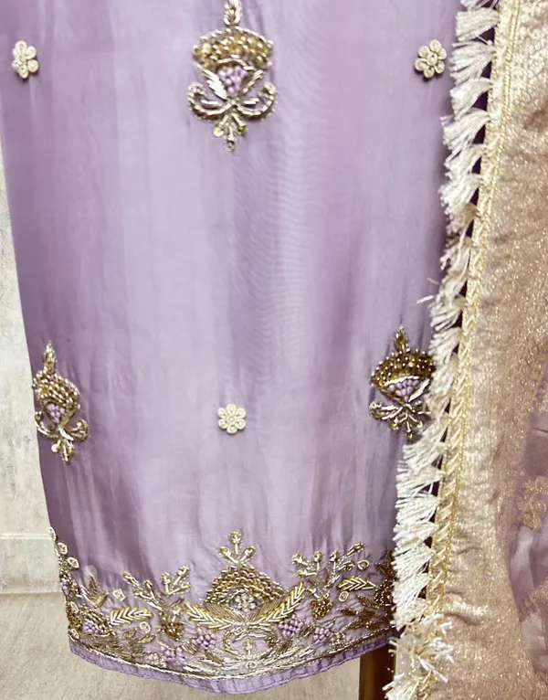 Premium_Organza_Handwork_Unstitched_Suit_Light_Lavender