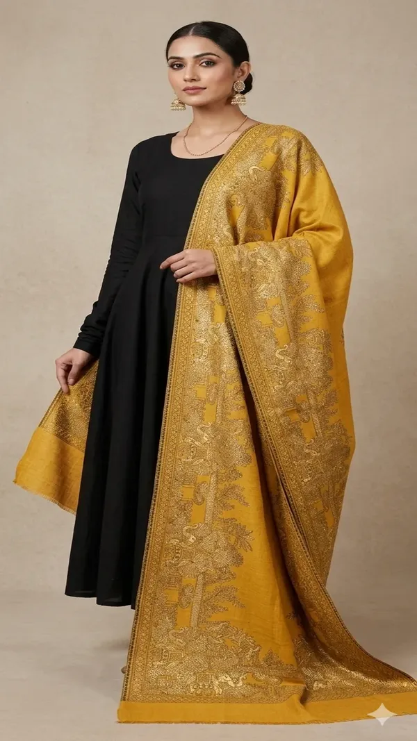 Graceful_Non_Reversible_Pashmina_Unisex_Stole_Pack_Of_1_With_Premium_Curated_Box_Packaging_Mustard_Yellow_Box_Packaging1