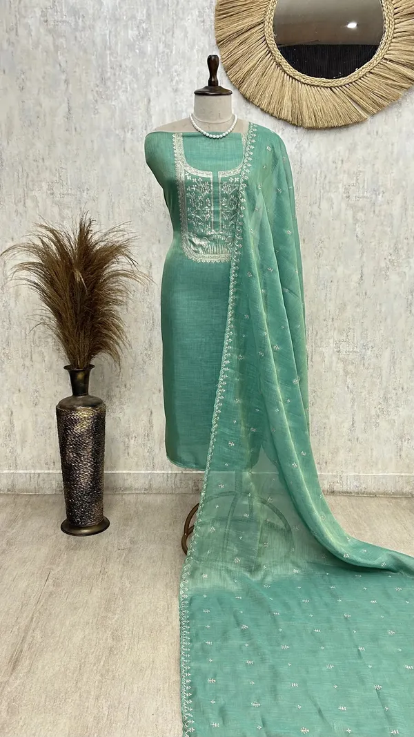 Tissue_Linen_Unstitched_Suit_With_Pita_Work_Teal_Green